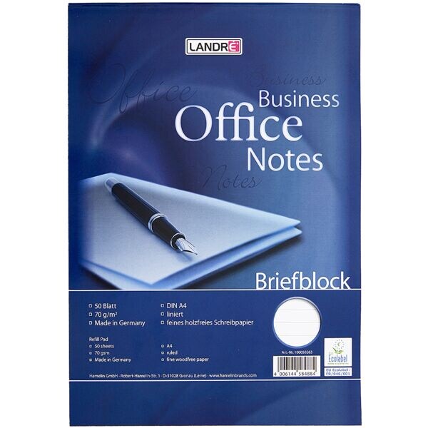 Brievenblok A4 gelinieerd »Work« 100050263