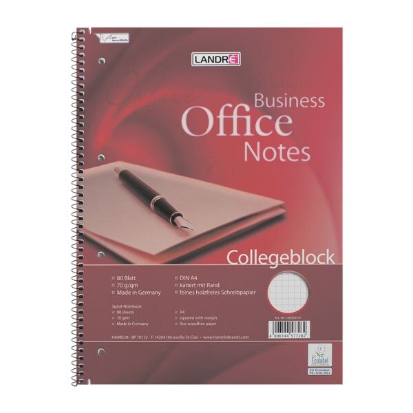 Collegeblok »Work« 100050247 A4 geruit, houtvrij schrijfpapier