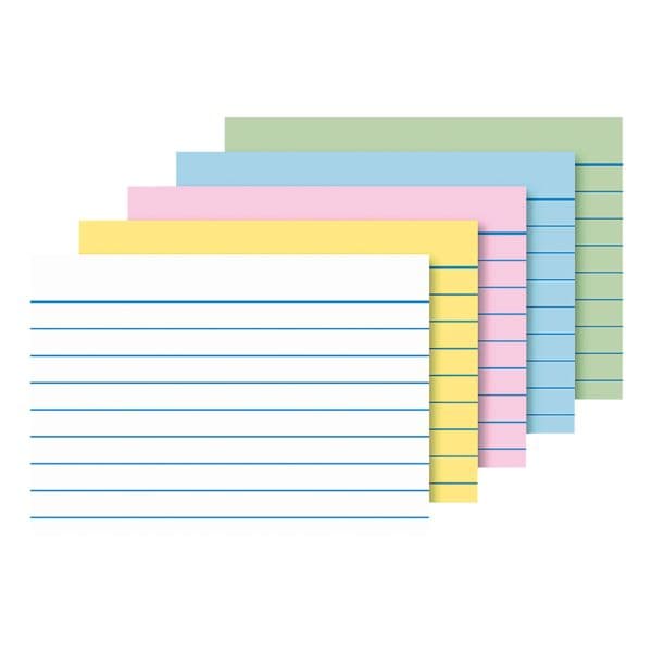 Indexkaarten A8 (74 x 52 mm) liggend, gelinieerd