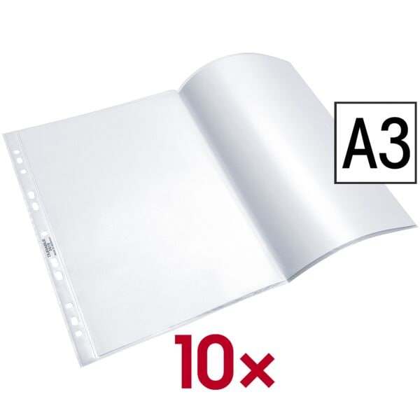 Insteekhoesjes A3 transparant - 10 stuks
