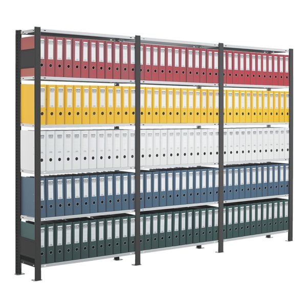Basis open kast »Duo smal« met 5 legborden