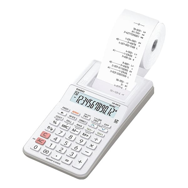Bureaurekenmachine met printer »HR-8RCE WE«