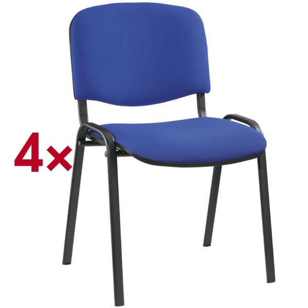 Set van 4 stapelstoelen »ISO 4L« zwart onderstel