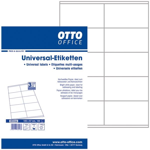 Set van 1000 universele etiketten