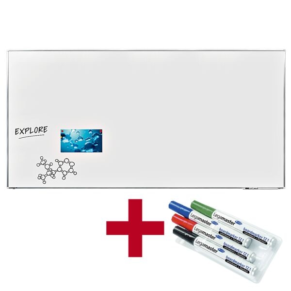 Actie: whiteboard »PREMIUM PLUS« 7-P101076 geëmailleerd + GRATIS 4 boardmarkers