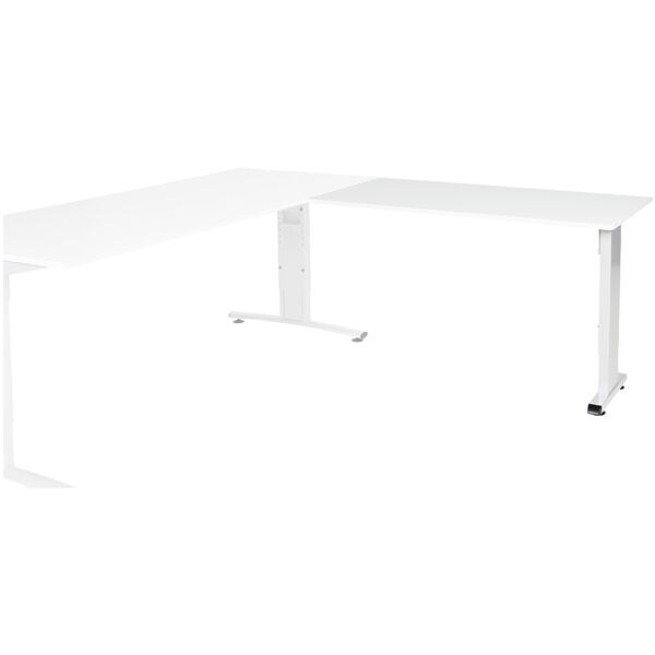 Bijzettafel 120 cm L-poot wit