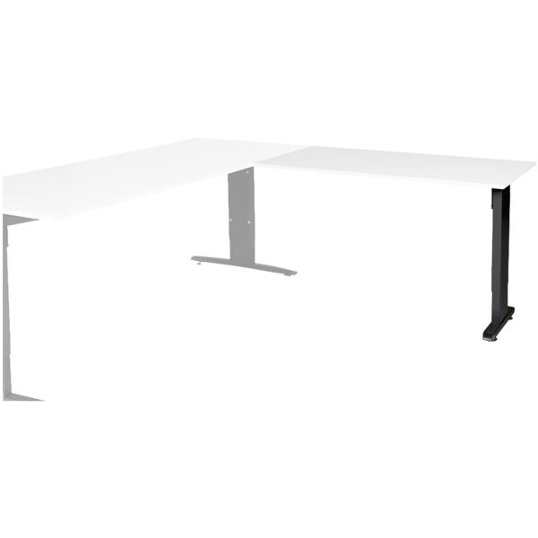 Bijzettafel 120 cm L-poot zwart