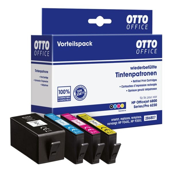 Set inktpatronen vervangt Hewlett Packards »934 XL / 935 XL«