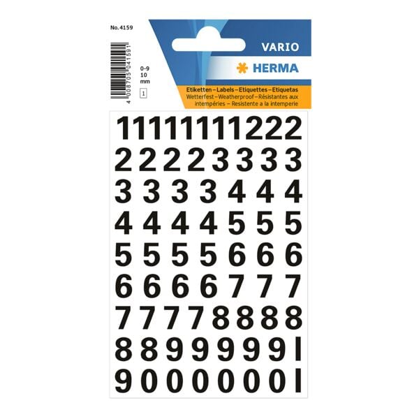 Plakcijfers »0-9« (71 stuks)
