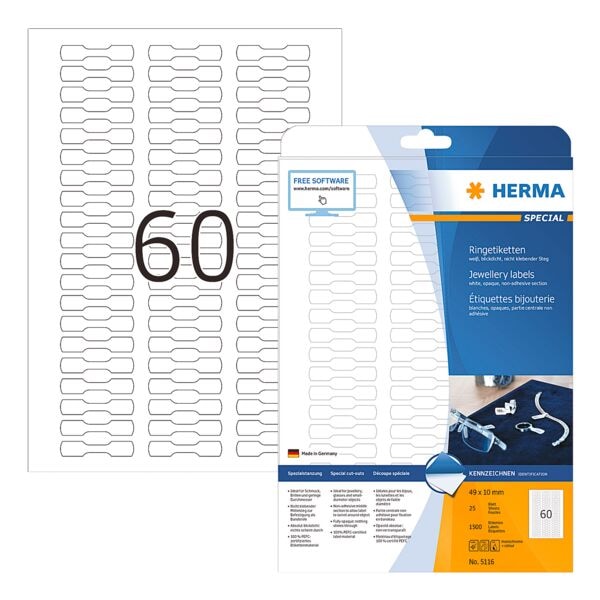 Set van 1500 ringetiketten »5116«