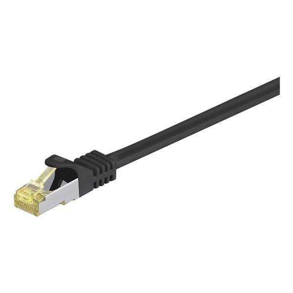 RJ45 Patchkabel S/FTP (PiMF) m. CAT 7 kabel zwart 5 m