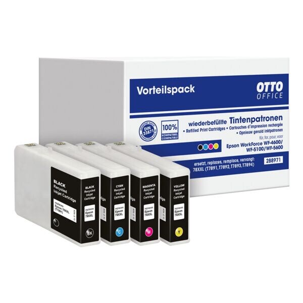 Inktpatronenset vervangt Epson »T7891 / T7892 / T7893 / T7894« 78XXL