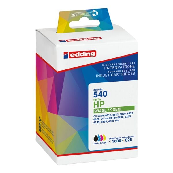 Inktpatronenset vervangt HP »C2P23+C2P24+C2P25+C2P26« Nr. 934 XL / 935XL