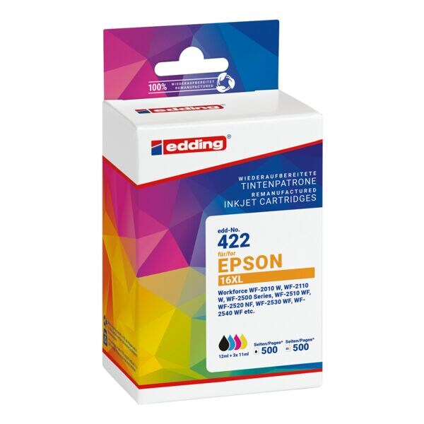 Inktpatronenset vervangt Epson »T1631/T1632/T1633/T1634«