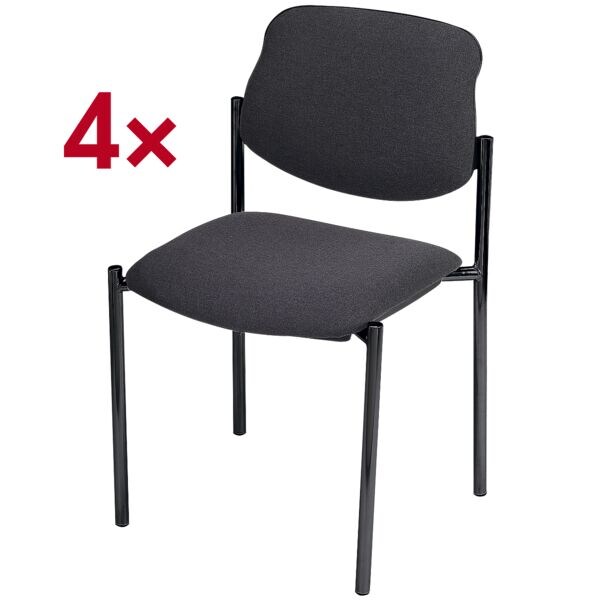 Set van 4 stapelstoelen »Quadro«