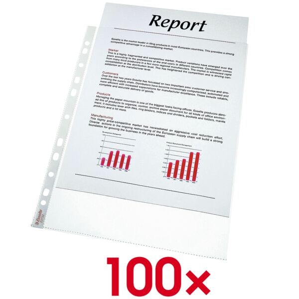Insteekhoesjes »Standard Plus« A4 generfd - 100 stuks
