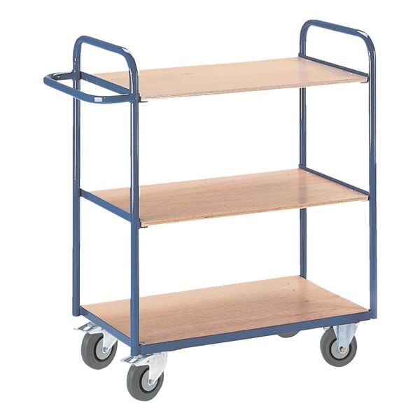 Etagewagen zonder wanden 100x50 cm houten laadvlak