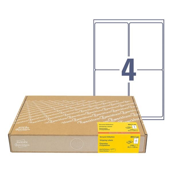 Verzendetiketten »8017-300« A6 (99,1 x 143,5 mm)