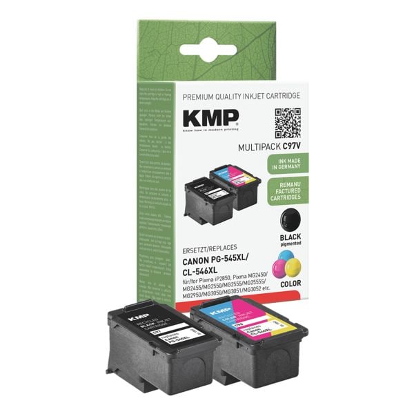 Set inktpatronen vervangt Canon »PG-545XL/CL-546XL«