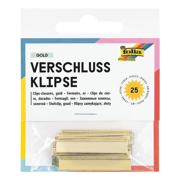 25 sluitclips »Gold Clips«