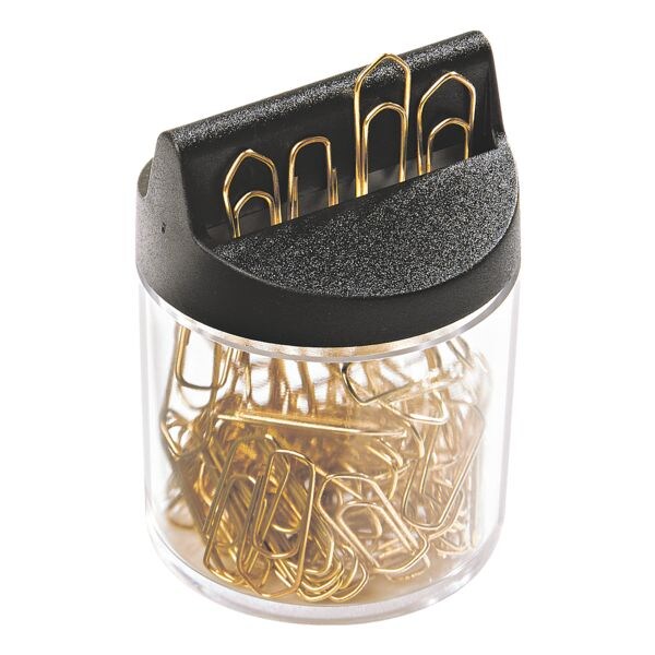 Magnetische papercliphouder met goudkleurige paperclips
