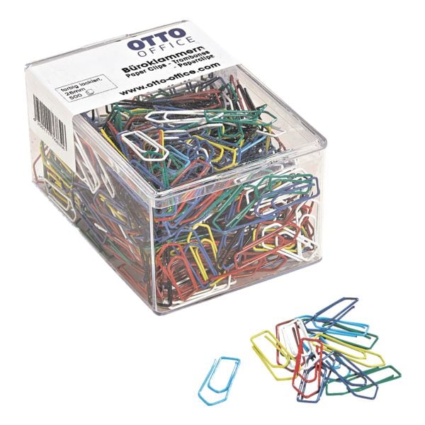 Paperclips 26mm, meer kleuren, 500 stuks