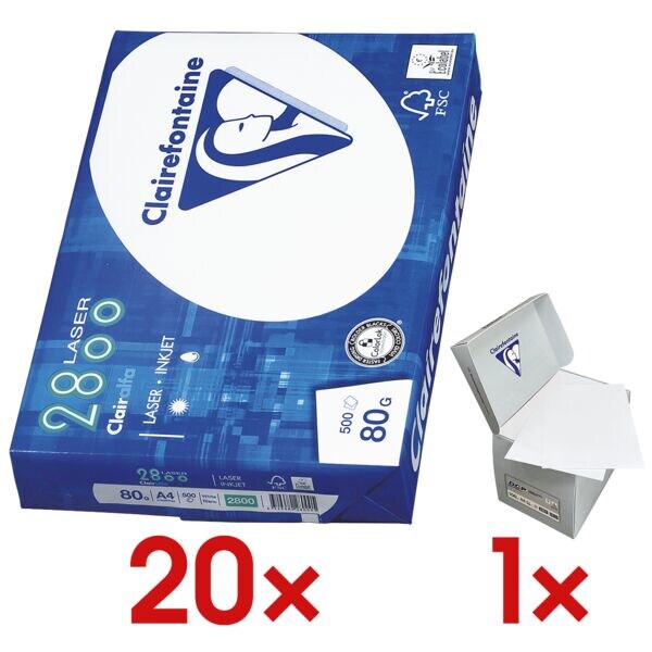 20x multifunctioneel printerpapier incl. 1x memobox