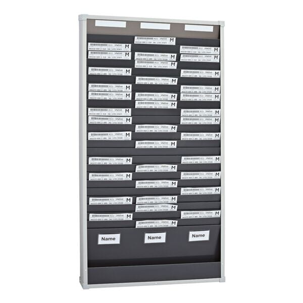 Kaartenbord voor A4 documenten 72 x 135 cm (3x 25 vakken)