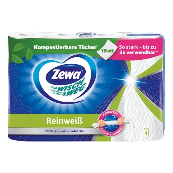 Keukenrollen 2-laags, 4 rollen »Wis & Weg«