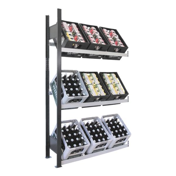 Open aanbouwkast voor drankkratten 130 cm breed
