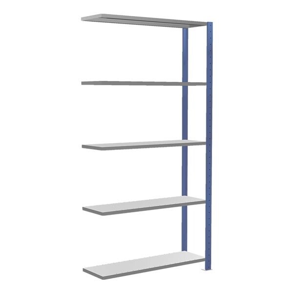 Uitbreiding stalen open kast 130x200 cm »MULTIplus150« 5 legborden 30 cm diepte