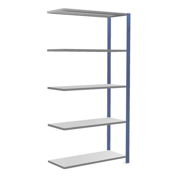 Uitbreiding stalen open kast 130x200 cm »MULTIplus150« 5 legborden 40 cm diepte