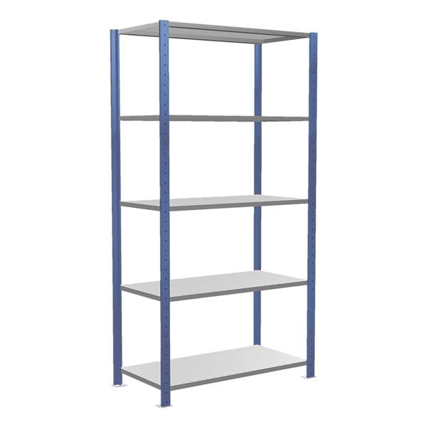 Stalen open kast 130x200 cm »MULTIplus150« 50 cm diepte 5 legborden basiselement