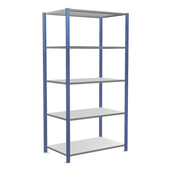 Stalen open kast 130x200 cm »MULTIplus150« 60 cm diepte 5 legborden basiselement