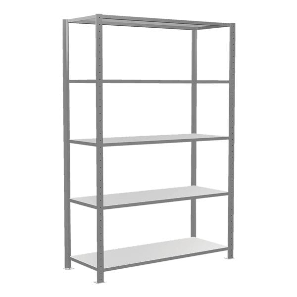 Stalen open kast 130x200 cm »MULTIplus150« 50 cm diepte 5 legborden basiselement