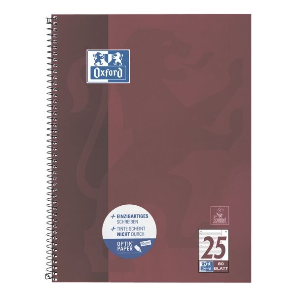Collegeblok »School« liniatuur 25 A4+ gelinieerd, Optik papier