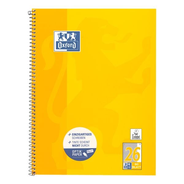 Collegeblok »School« liniatuur 26 A4+ geruit, Optik papier