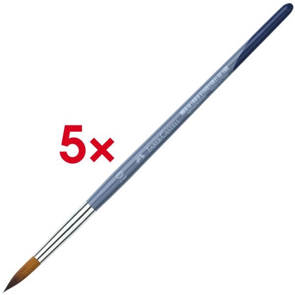 Pak met 5 ronde penselen maat 10