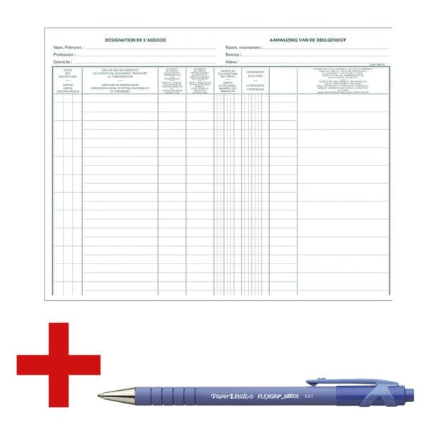 Aandeelhoudersregister »9400X« incl. balpen »Flexgrip Ultra«