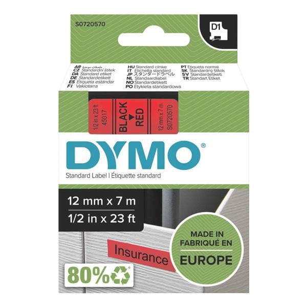 D1-labeltape 12 mm x 7 m