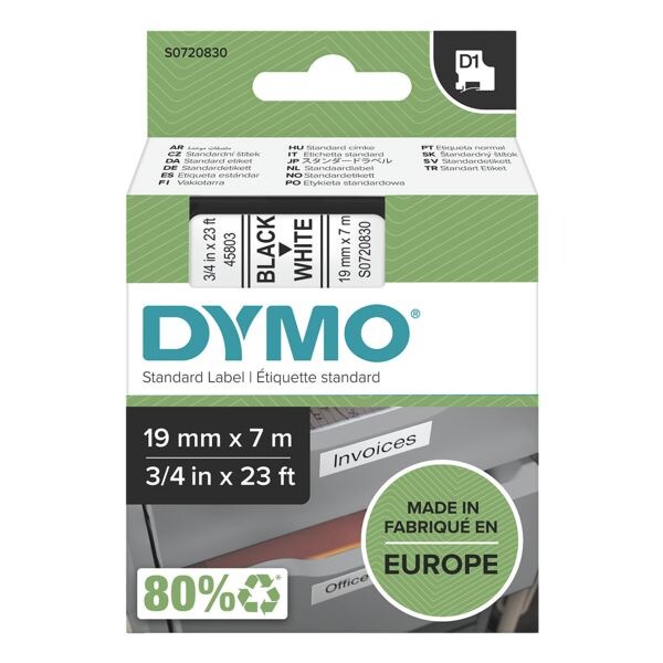 D1-labeltape 19 mm x 7 m