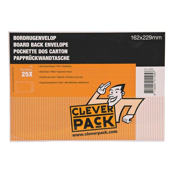 Zak-enveloppen met kartonnen rugzijde - 25 stuks