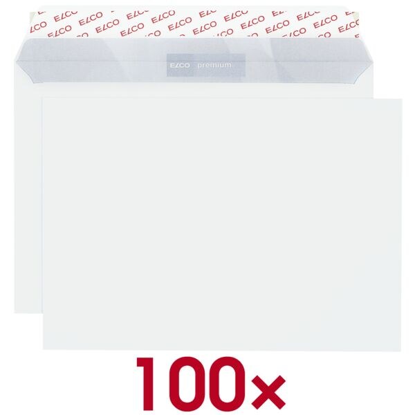 Enveloppen C5 zonder venster met zelfklevende flap met beschermstrip - 100 stuks