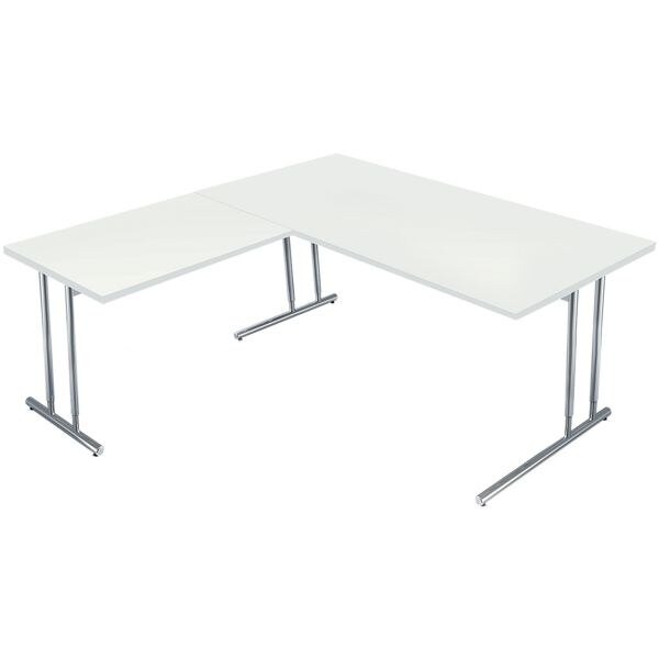 Hoekbureau »Artline Transparent« 160 cm 90° hoek hoogte verstelbaar