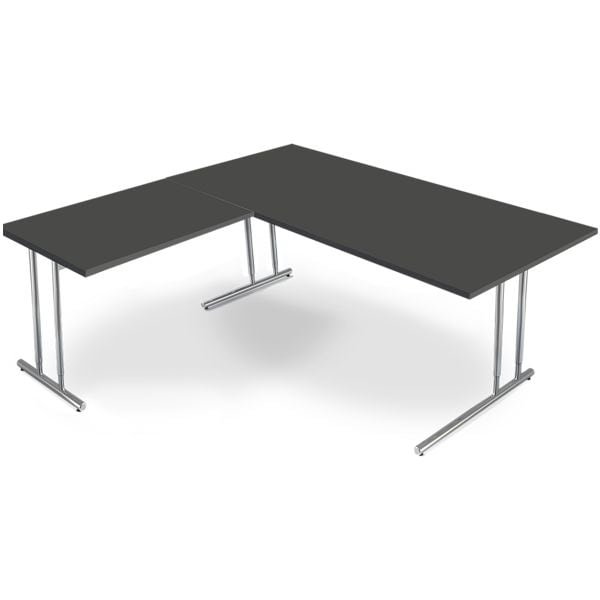Hoekbureau »Artline Transparent« 180 cm 90° hoek hoogte verstelbaar