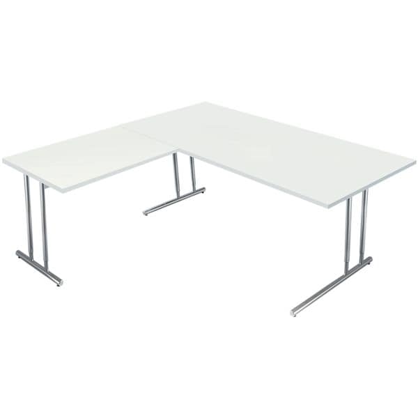 Hoekbureau »Artline Transparent« 180 cm 90° hoek hoogte verstelbaar