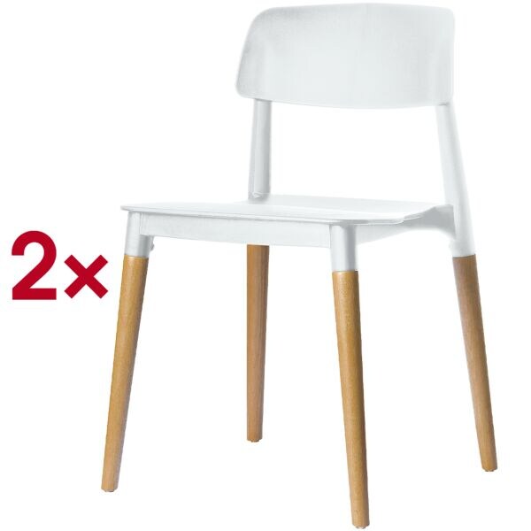 Set van 2 bezoekersstoelen »Glamwood«