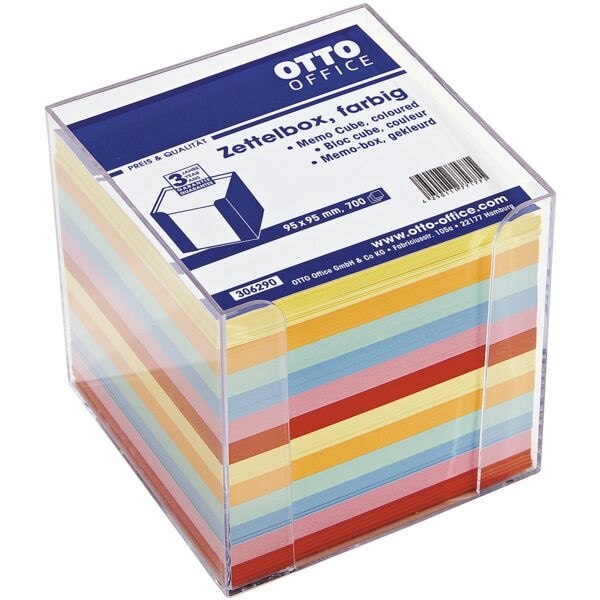 Memo-box met gekleurd papier