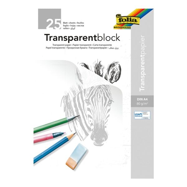 Transparant papier 80 g/m² transparant wit A4 25 bladen