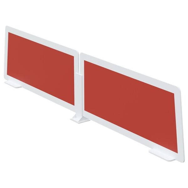 Set van 2 tafelscheidingswanden voor easyDesk dubbele bureaus 80 x 35 cm